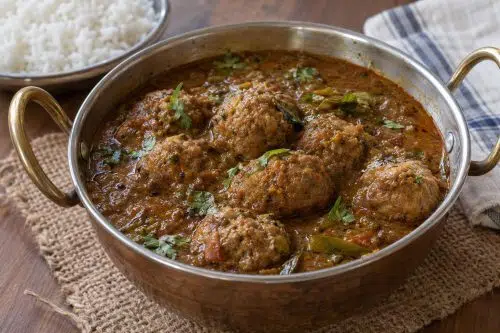 Mutton Kola Urundai Kuzhambu 5 Homemade Mutton Kola Urundai Kuzhambu, ready to serve