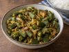 Homemade Okra (Bhindi) Stir Fry, ready to serve