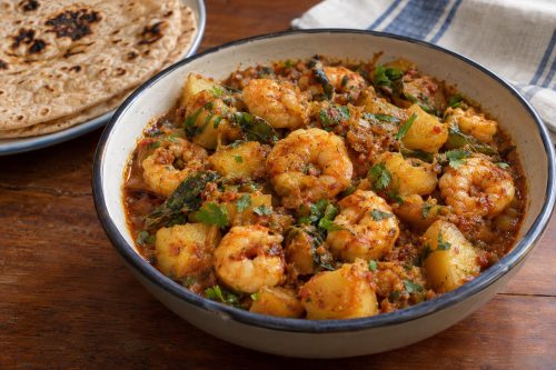 Parsi Prawn with Potatoes 5 Homemade Parsi Prawn with Potatoes, ready to serve
