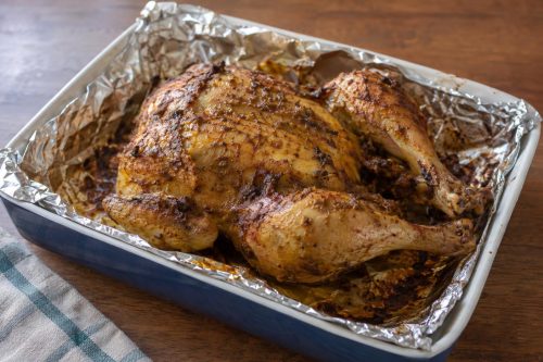 Roast Chicken (Whole Masala Chicken) 5 Homemade Roast Chicken (Whole Masala Chicken), ready to serve