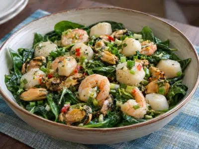 Seafood and Spinach Salad