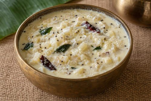 Vazhaithandu Mor Kootu 5 Homemade Vazhaithandu Mor Kootu, ready to serve